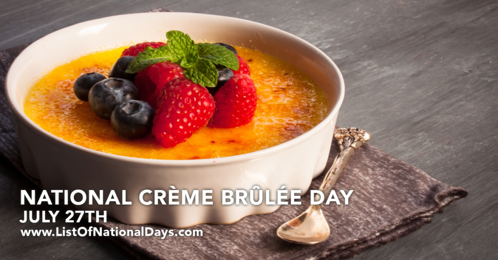 Title image for National Creme Brulee Day