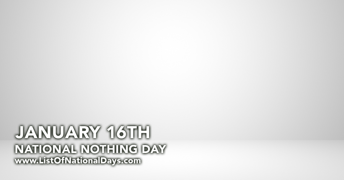 Title image for National Nothing Day