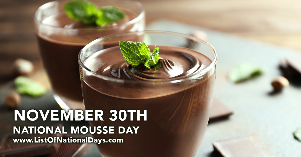 Title image for National Mousse Day