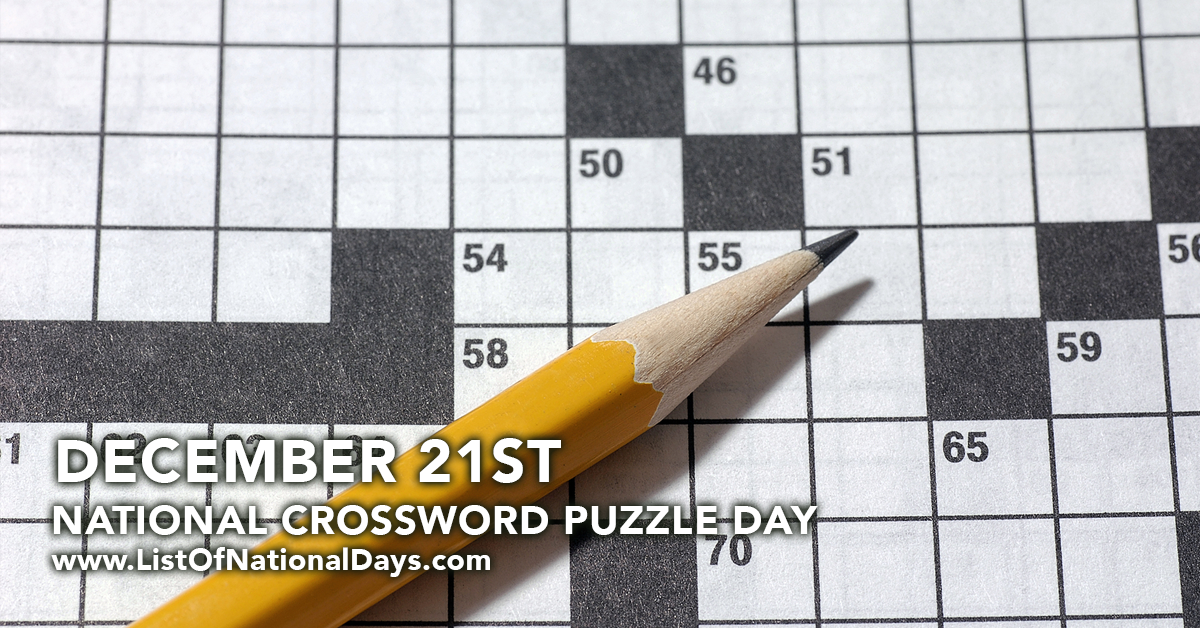 Title image for Crossword Puzzle Day