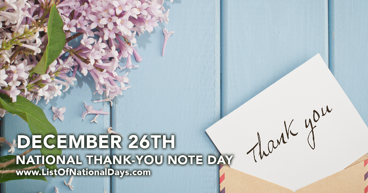 Title image for National Thank-You Note Day