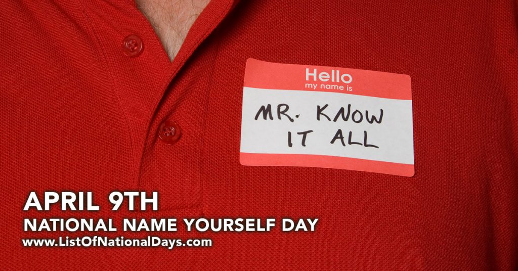 Title image for National Name Yourself Day