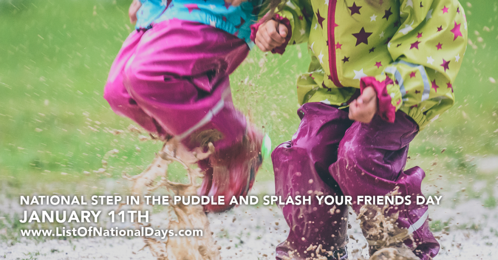 Title image for National Step In The Puddle And Splash Your Friends Day