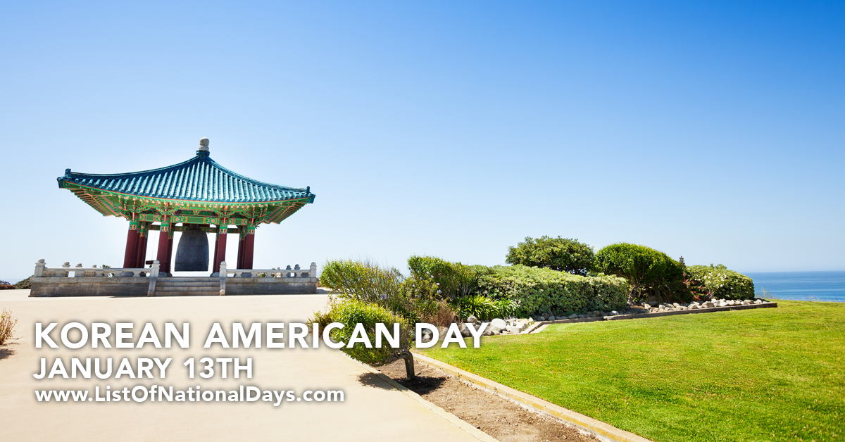 KOREAN AMERICAN DAY - List Of National Days