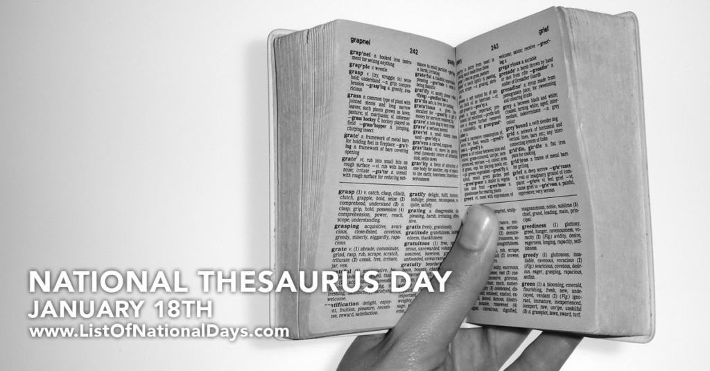 Title image for National Thesaurus Day