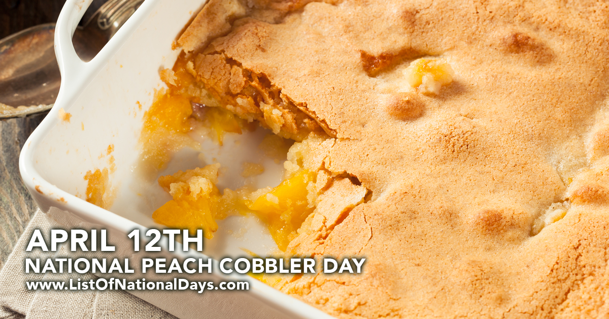 Title image for National Peach Cobbler Day