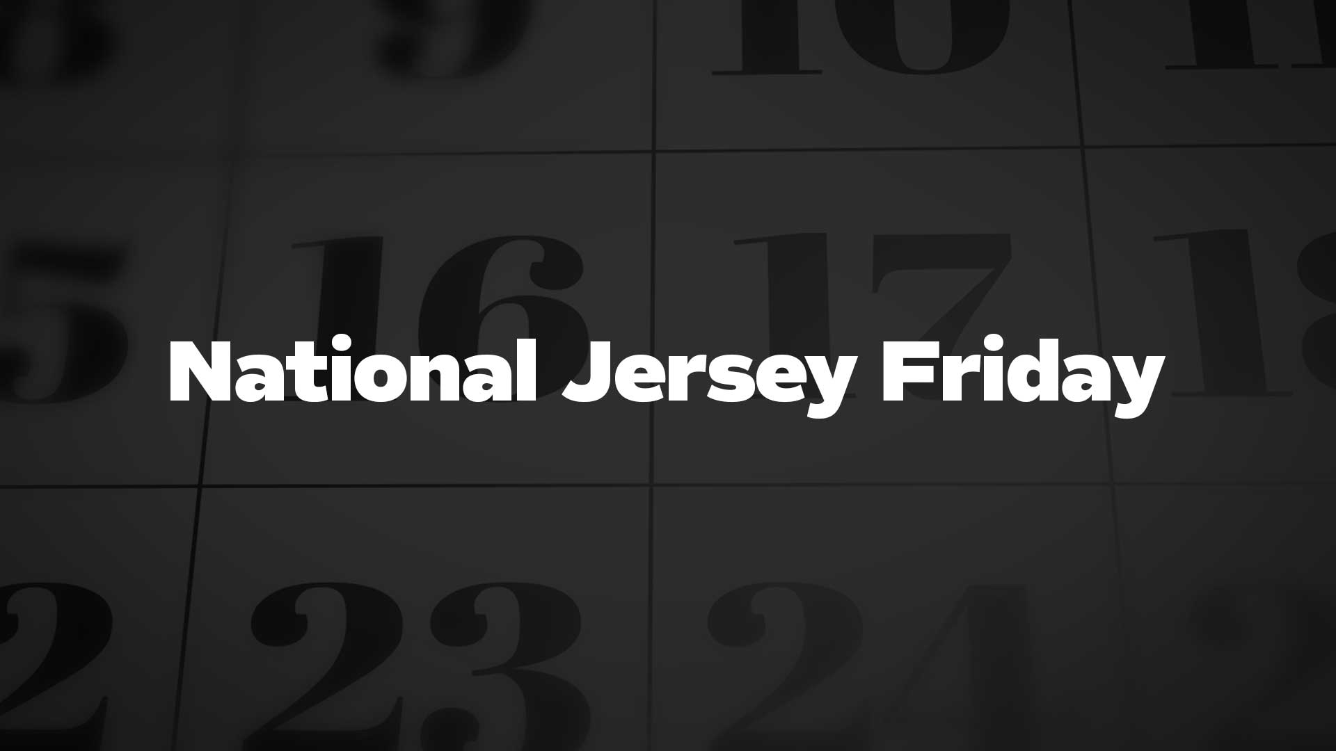 Title image for National Jersey Friday