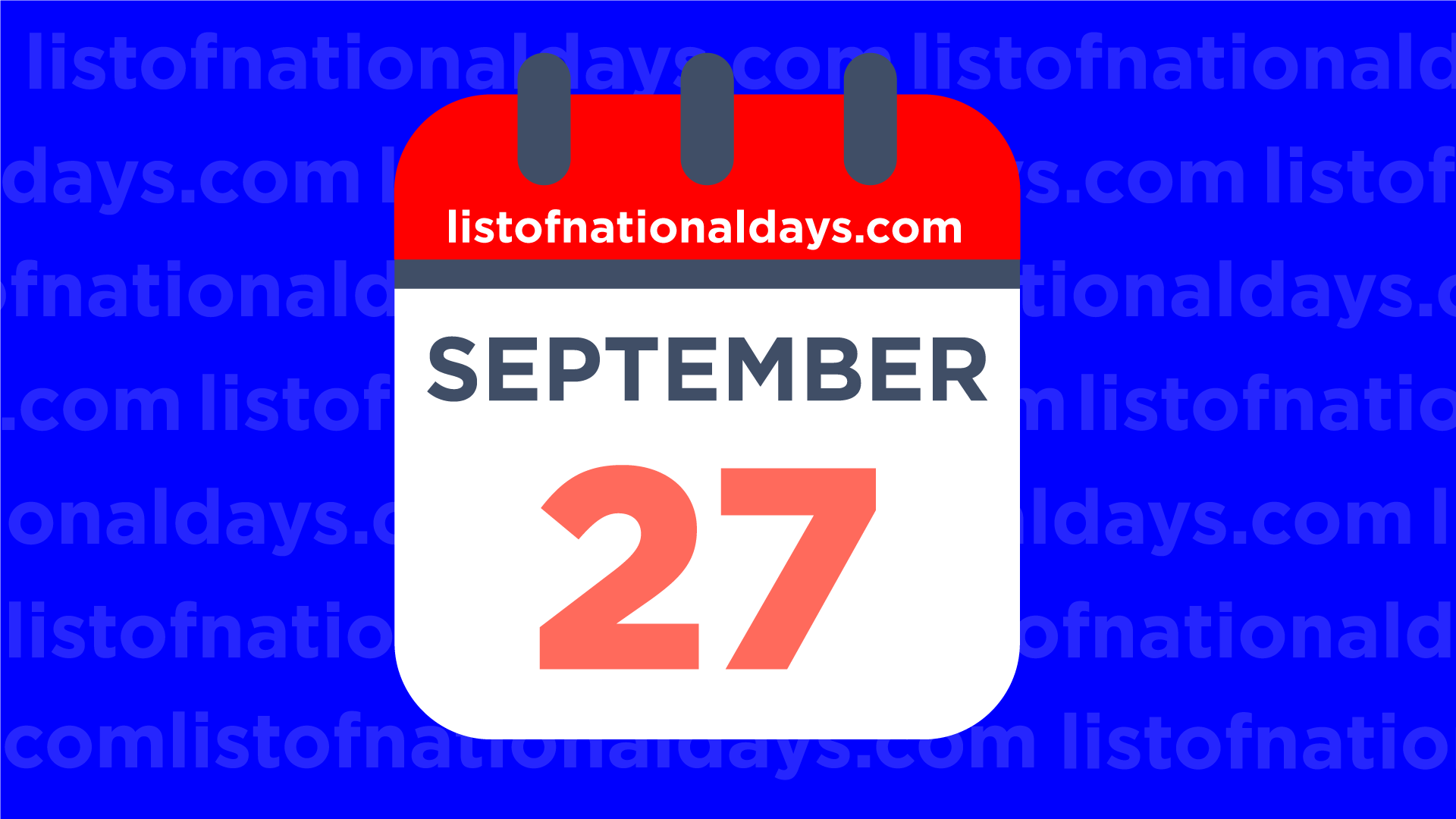 SEPTEMBER 27TH List Of National Days
