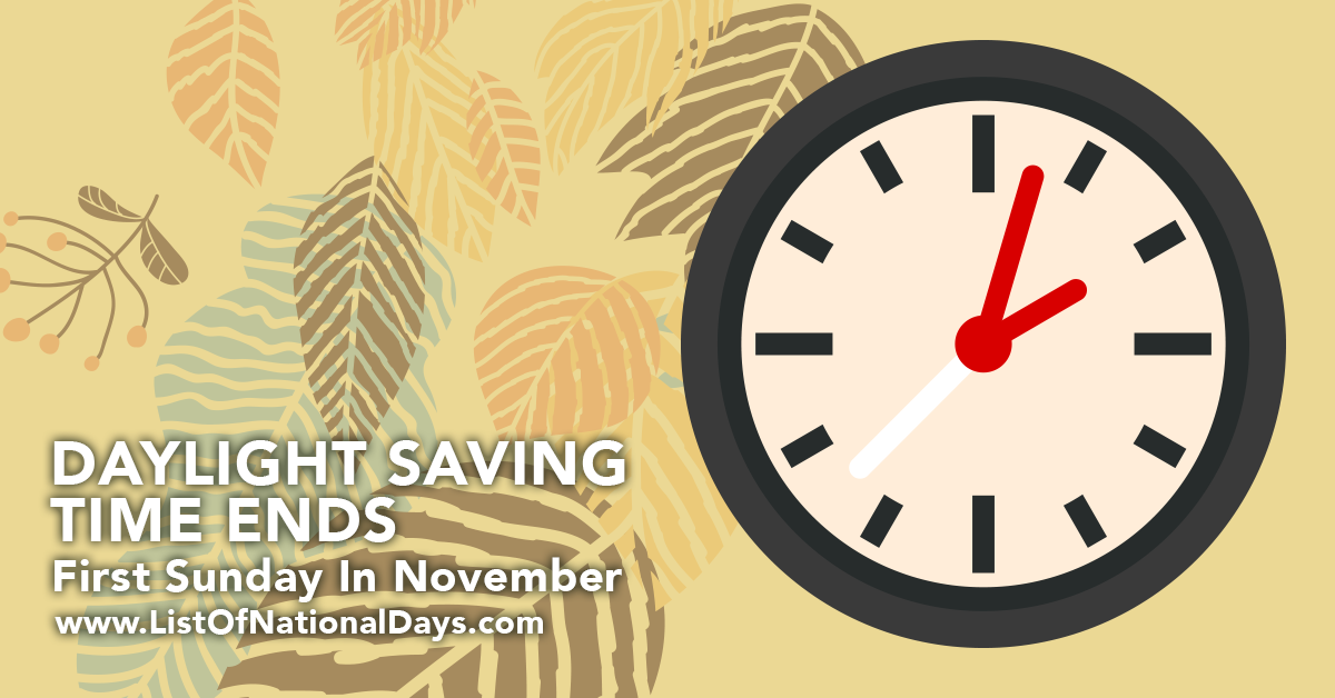 Title image for Daylight Saving Time Ends