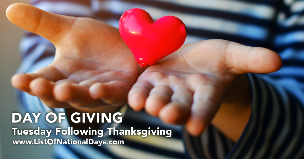 Title image for National Day Of Giving