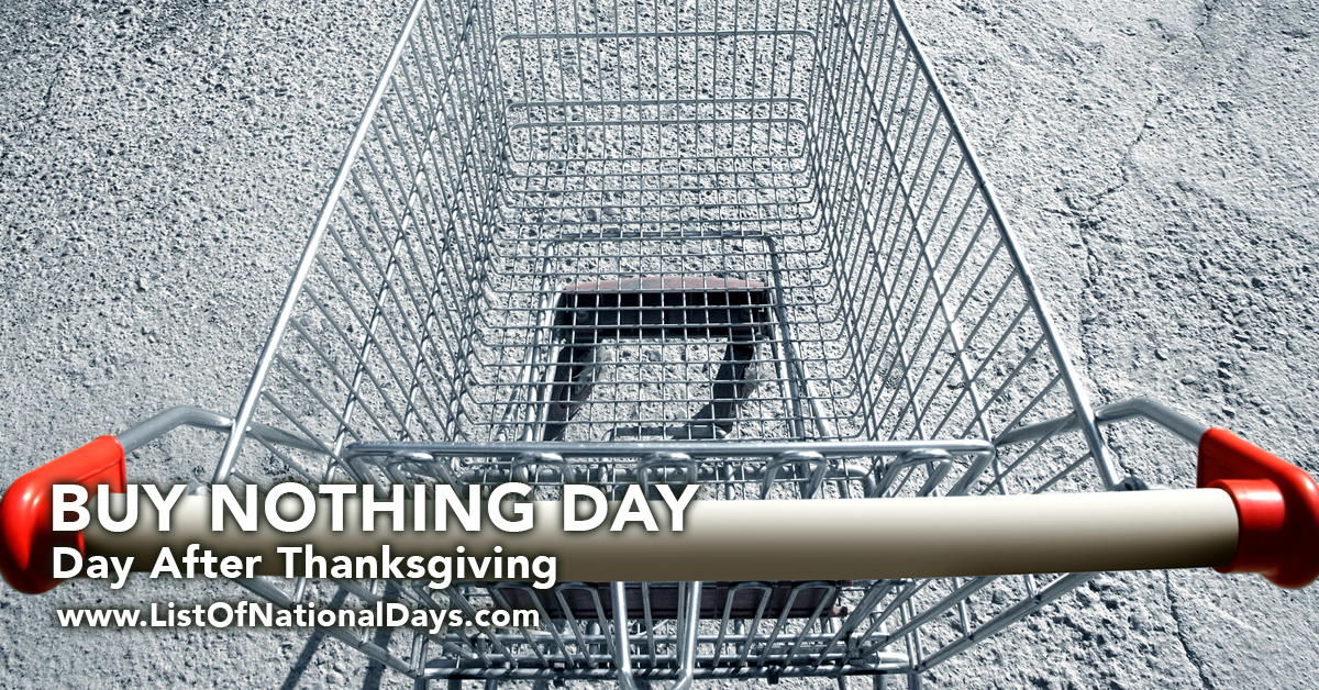 Title image for Buy Nothing Day
