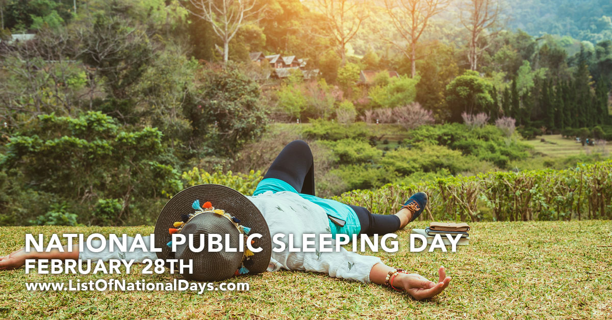 Title image for National Public Sleeping Day