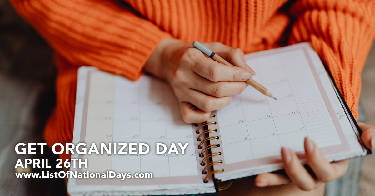 Title image for Get Organized Day