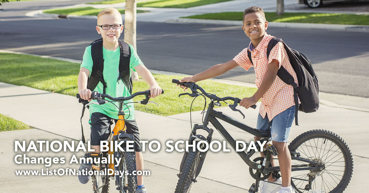 Title image for National Bike To School Day