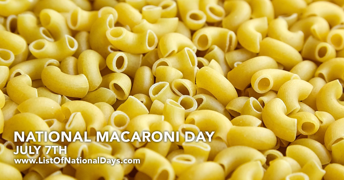 Title image for National Macaroni Day