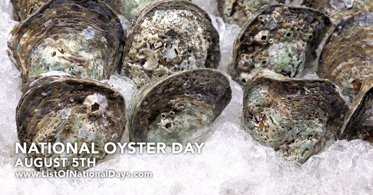 NATIONAL OYSTER DAY List Of National Days