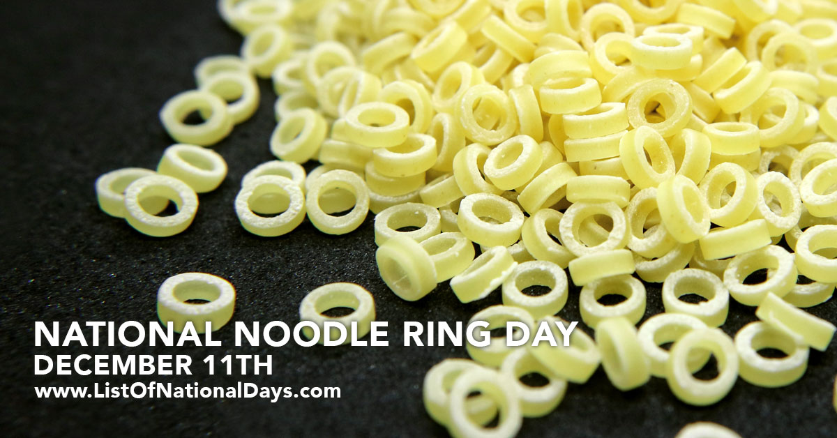 Title image for National Noodle Ring Day
