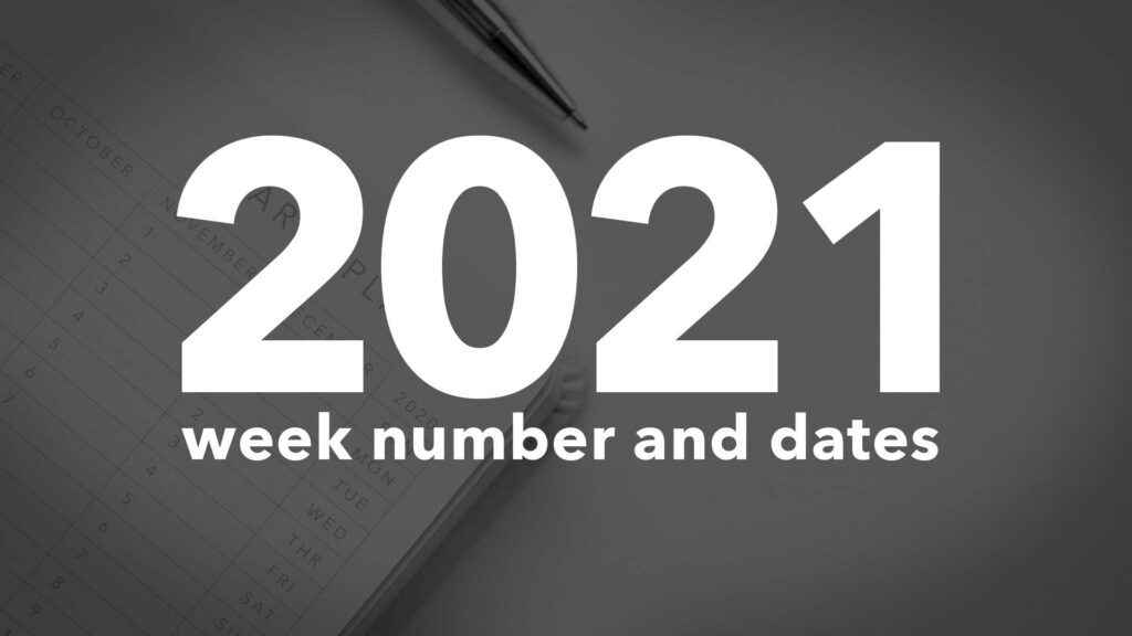 Title Image for 2021 Calendar Week Numbers