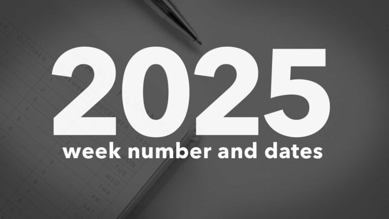 2025 Calendar Week Numbers and Dates - List of National Days