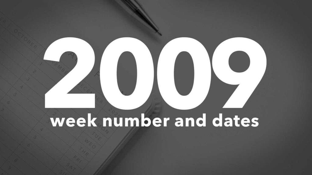 Title Image for 2009 Calendar Week Numbers