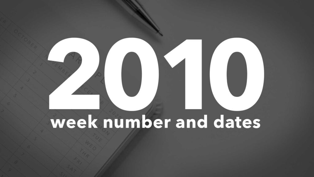 Title Image for 2010 Calendar Week Numbers