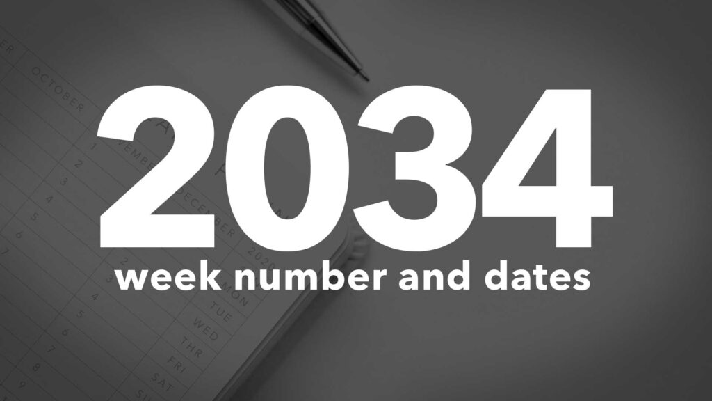 Title Image for 2034 Calendar Week Numbers