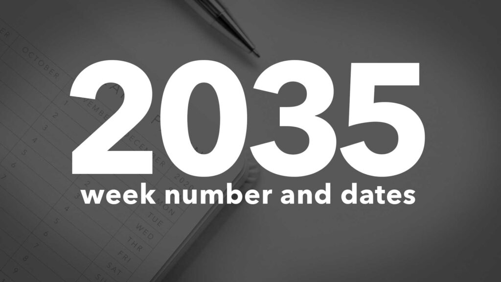 Title Image for 2035 Calendar Week Numbers