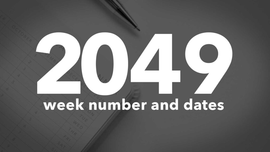 Title Image for 2049 Calendar Week Numbers