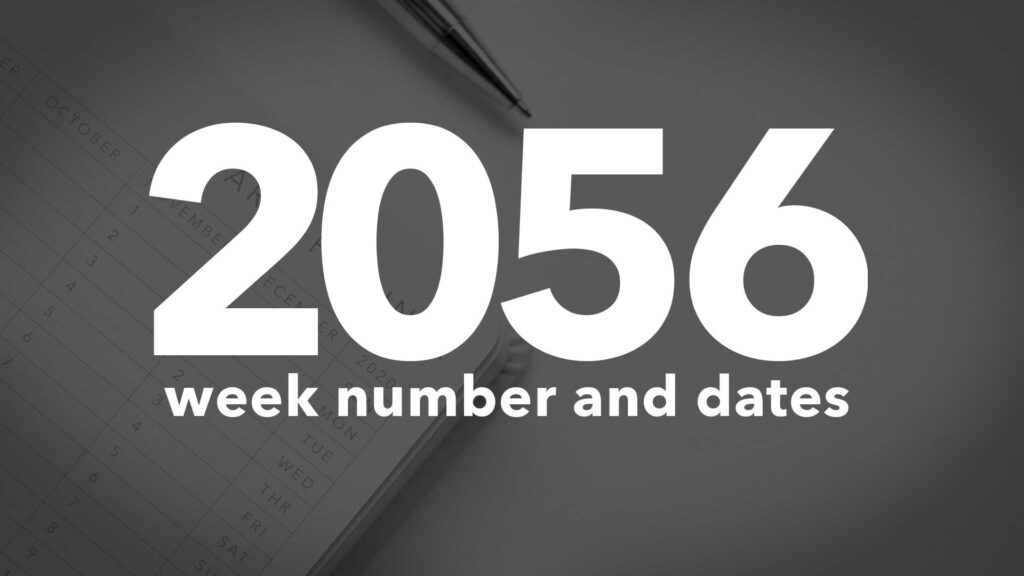 Title Image for 2056 Calendar Week Numbers
