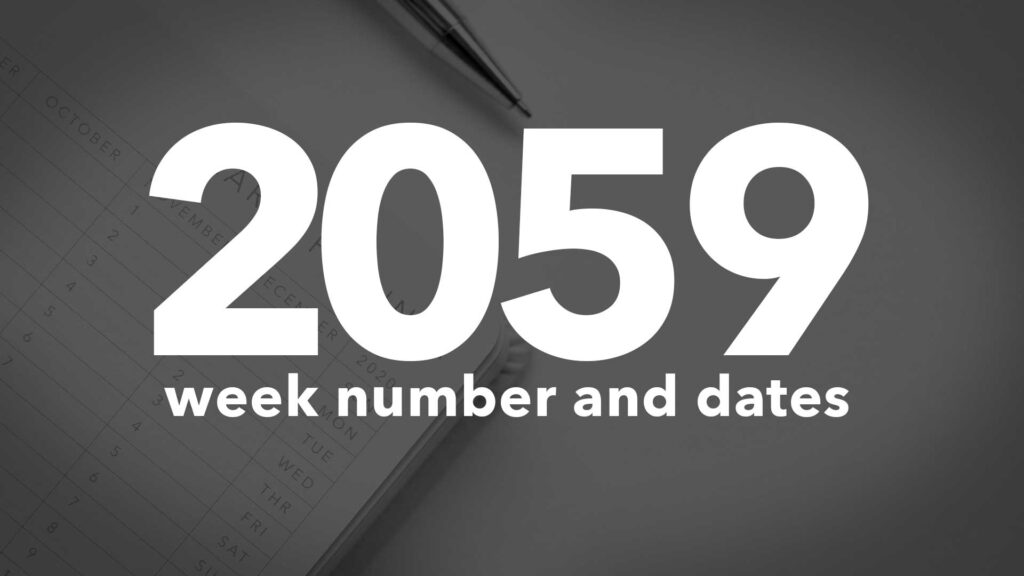 Title Image for 2059 Calendar Week Numbers