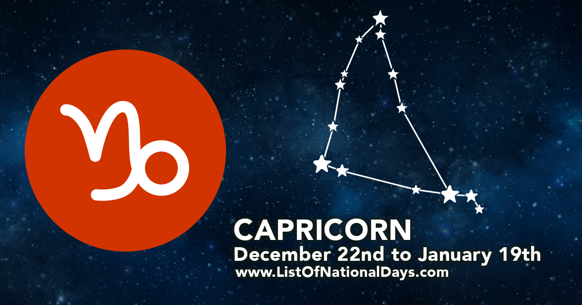Capricorn Horoscope - List Of National Days