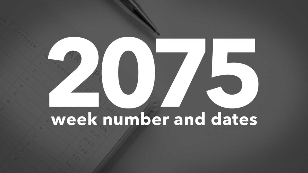 Title Image for 2075 Calendar Week Numbers