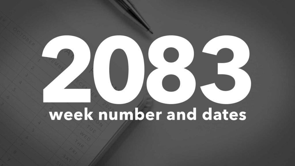 Title Image for 2083 Calendar Week Numbers