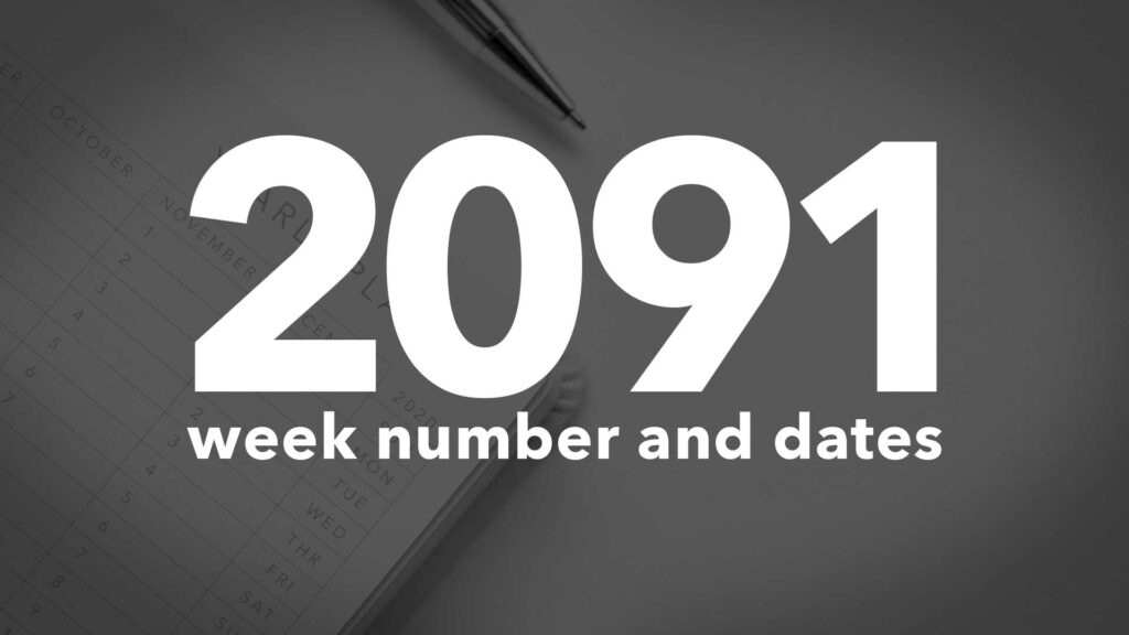 Title Image for 2091 Calendar Week Numbers
