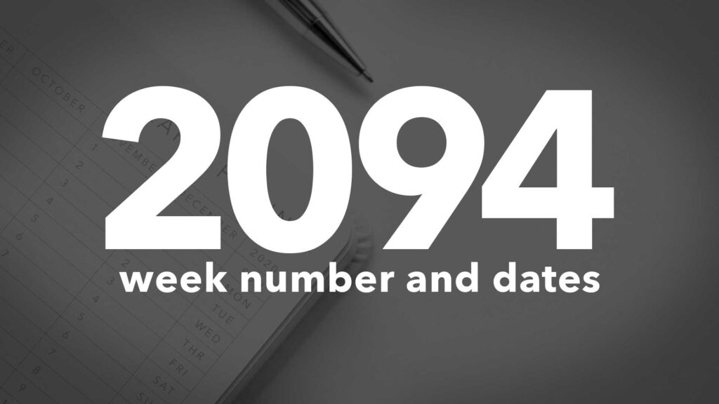 Title Image for 2094 Calendar Week Numbers