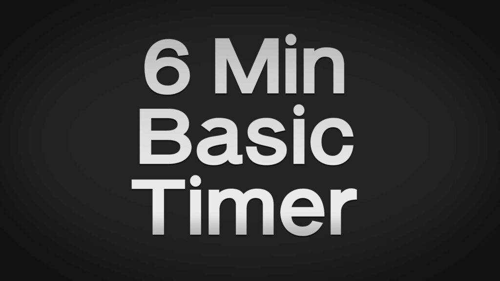 Title image for Basic 6 Min Timer With Alarm