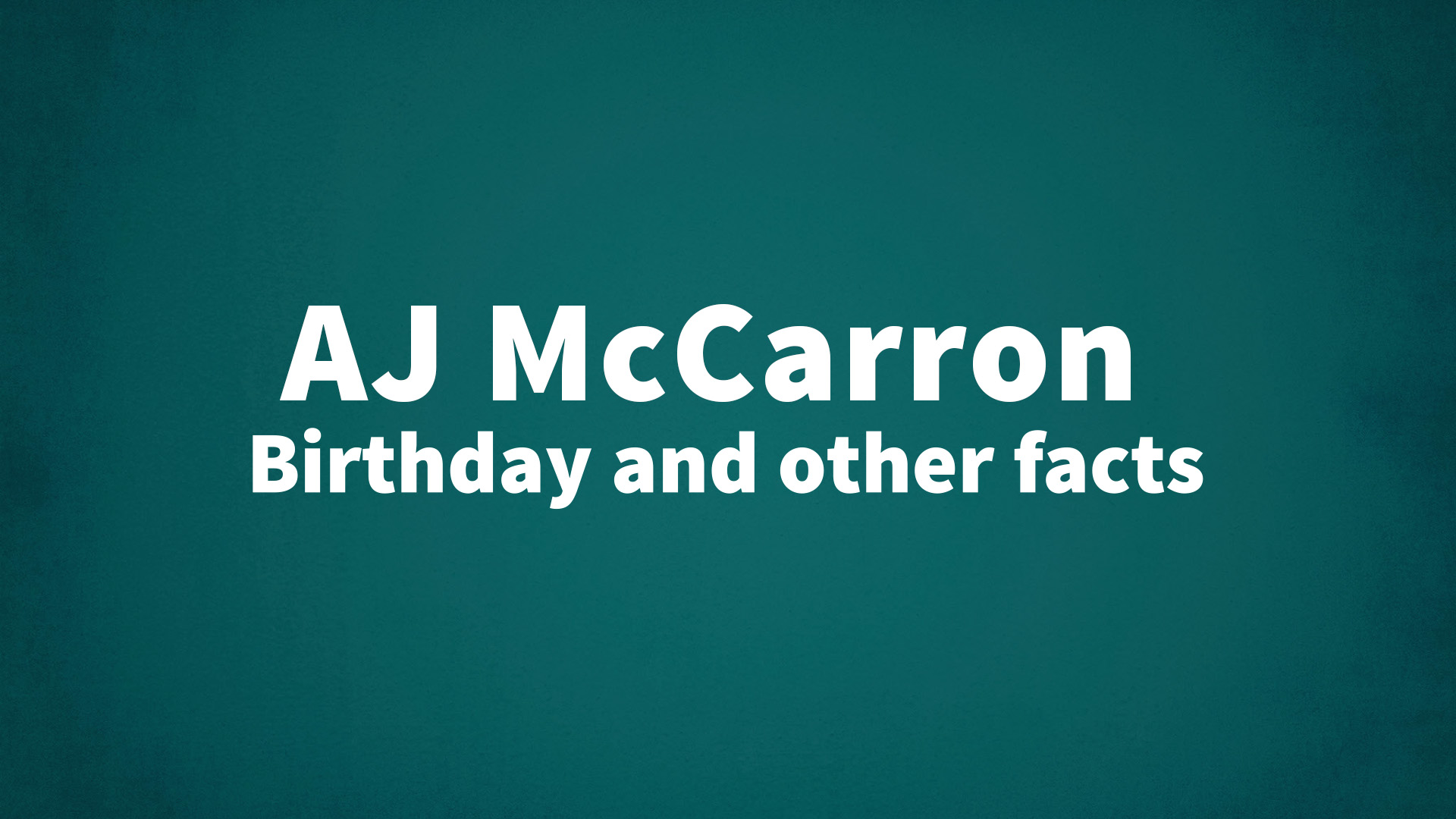 title image for AJ McCarron birthday