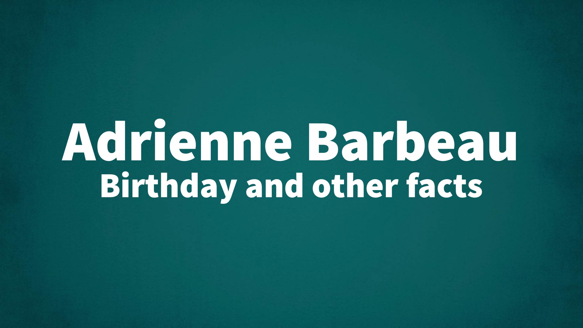 title image for Adrienne Barbeau birthday