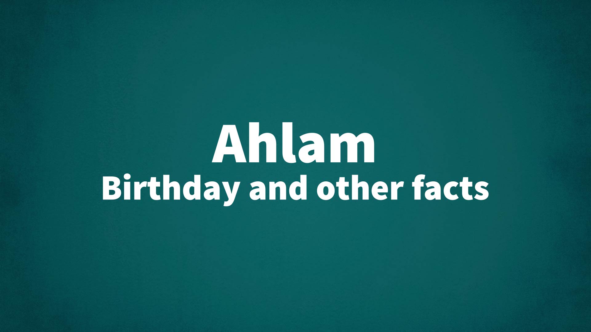 title image for Ahlam birthday