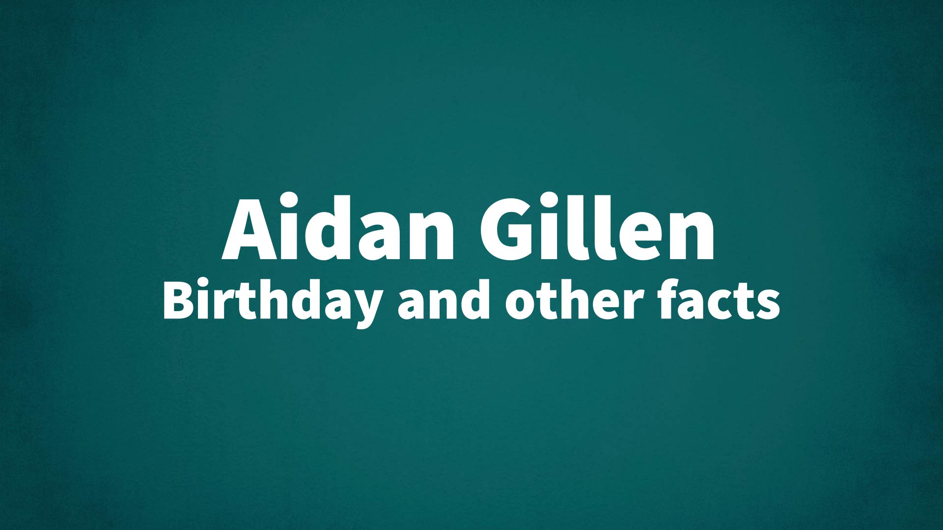 title image for Aidan Gillen birthday