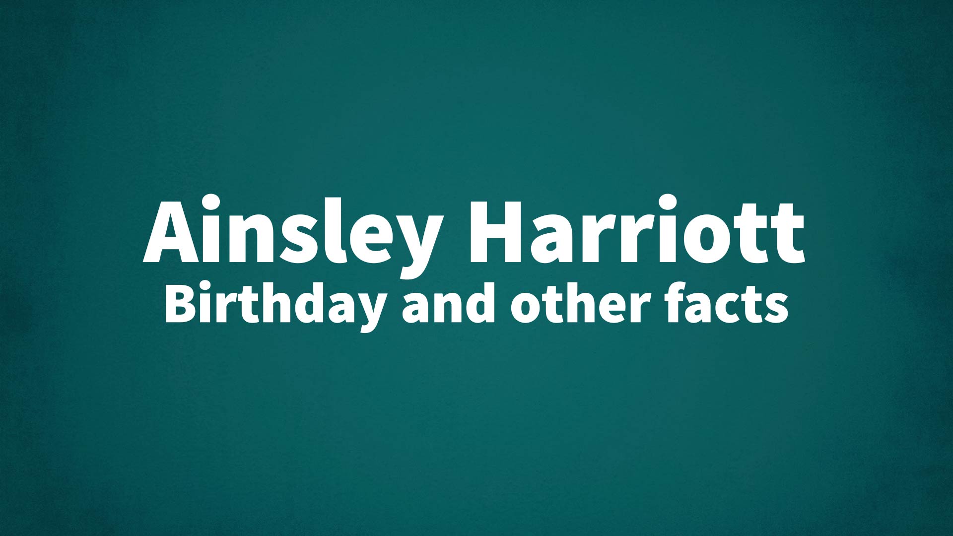 title image for Ainsley Harriott birthday