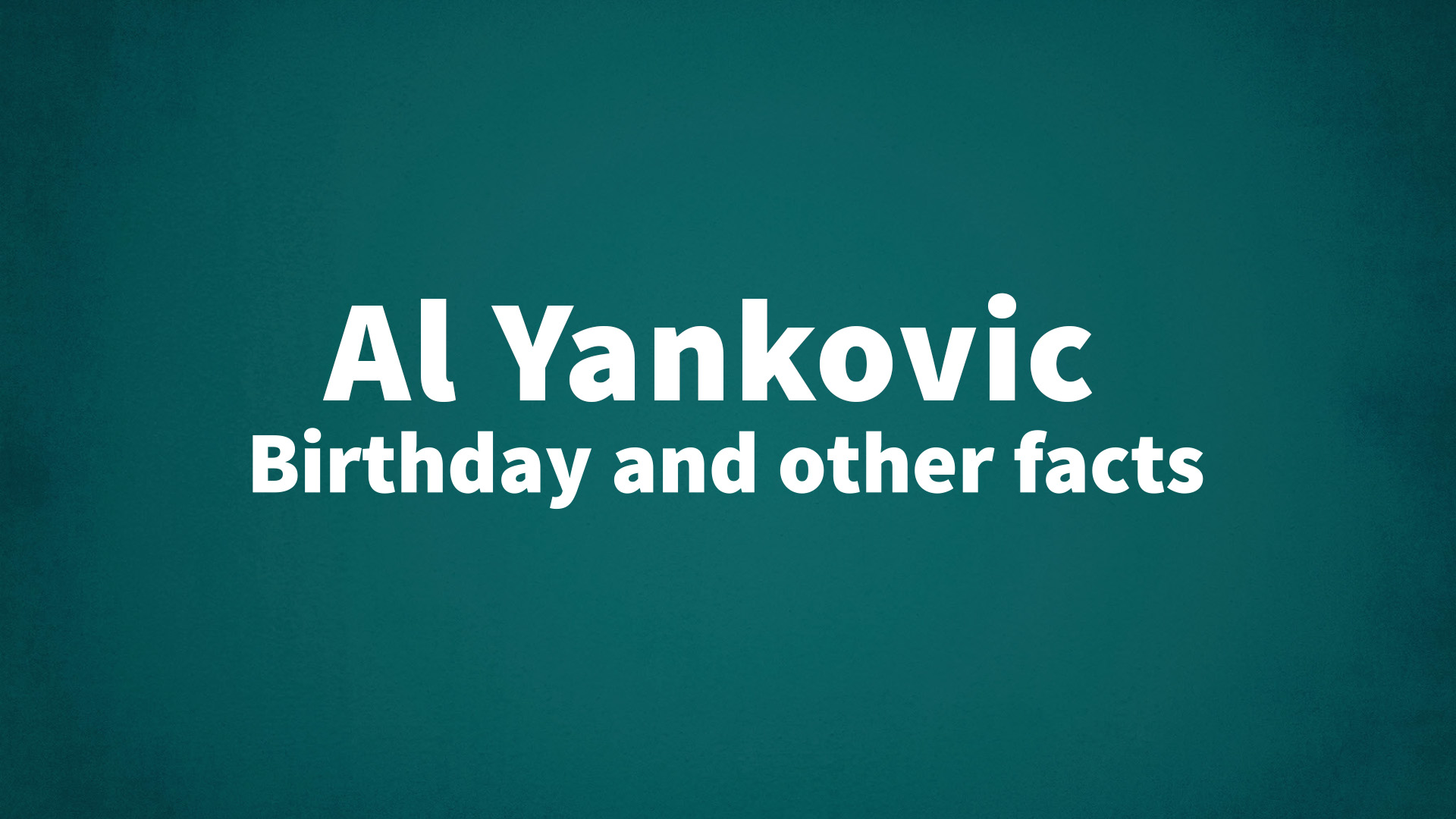 title image for Al Yankovic birthday