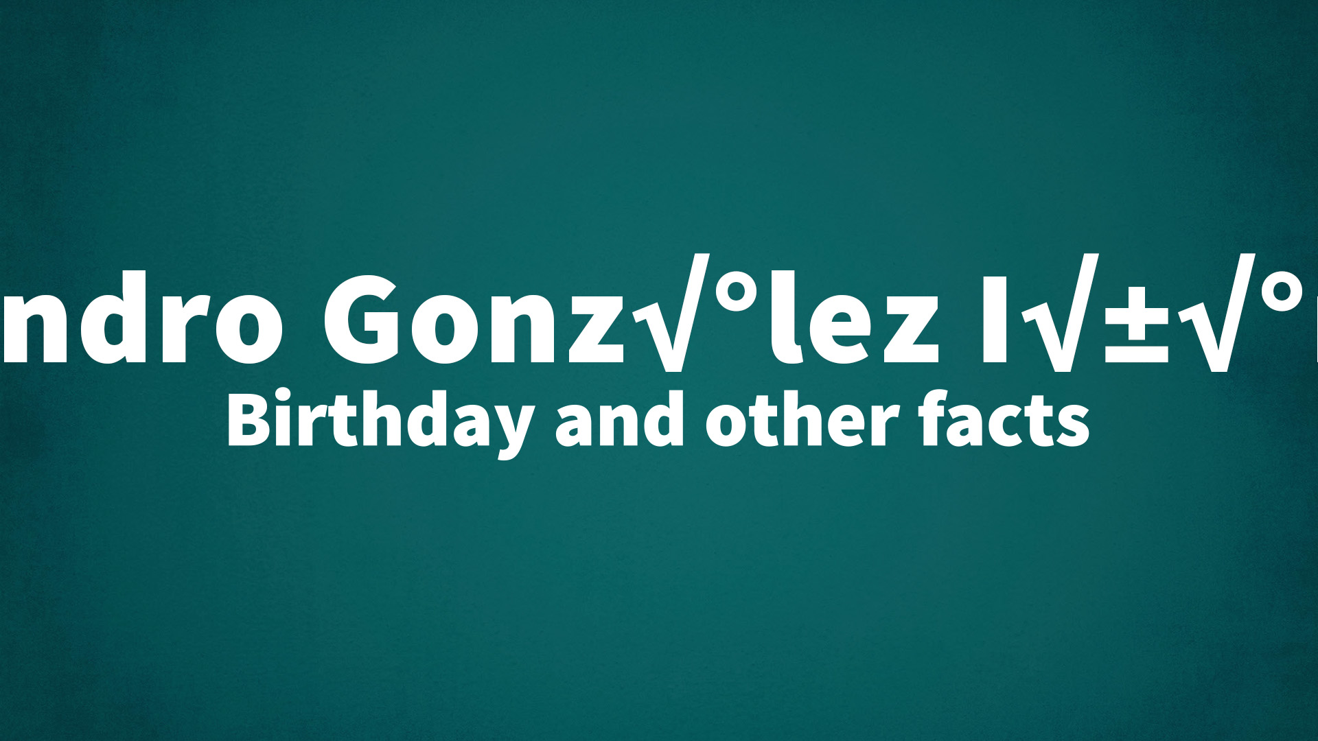 title image for Alejandro González Iñárritu birthday