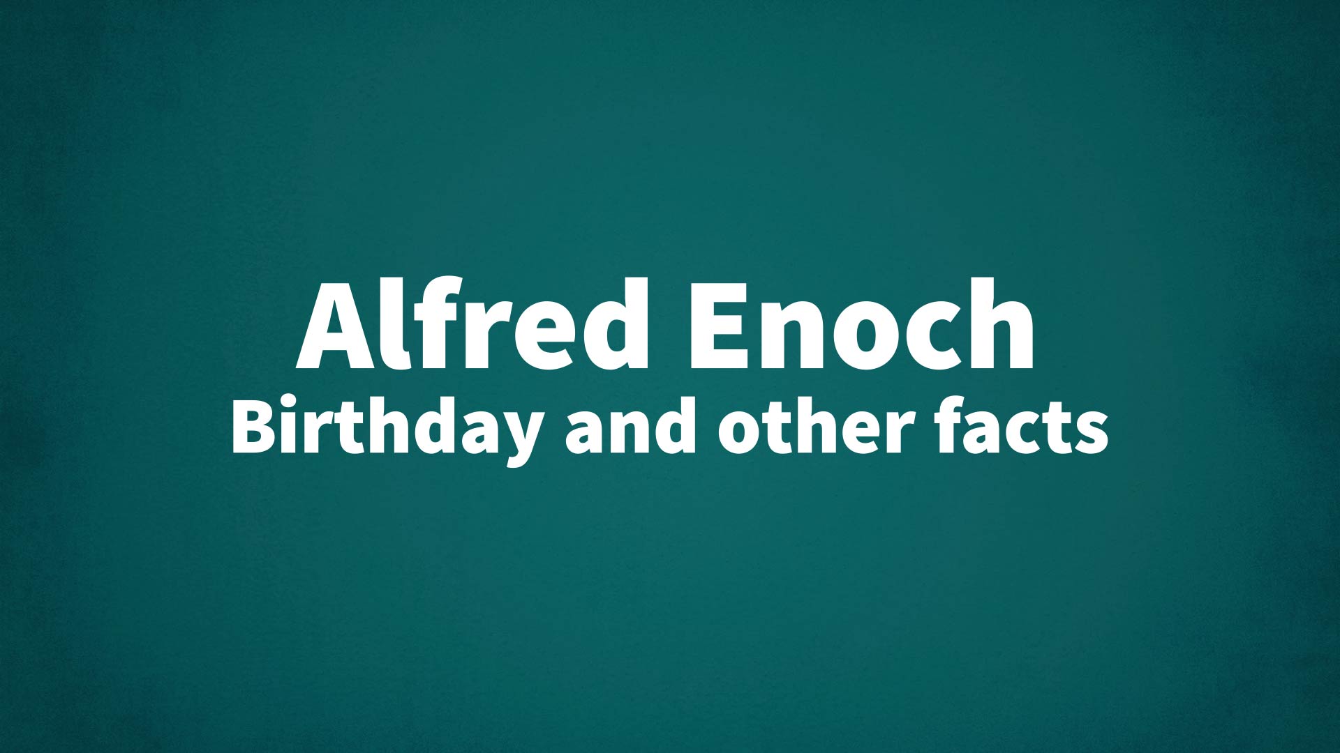 title image for Alfred Enoch birthday