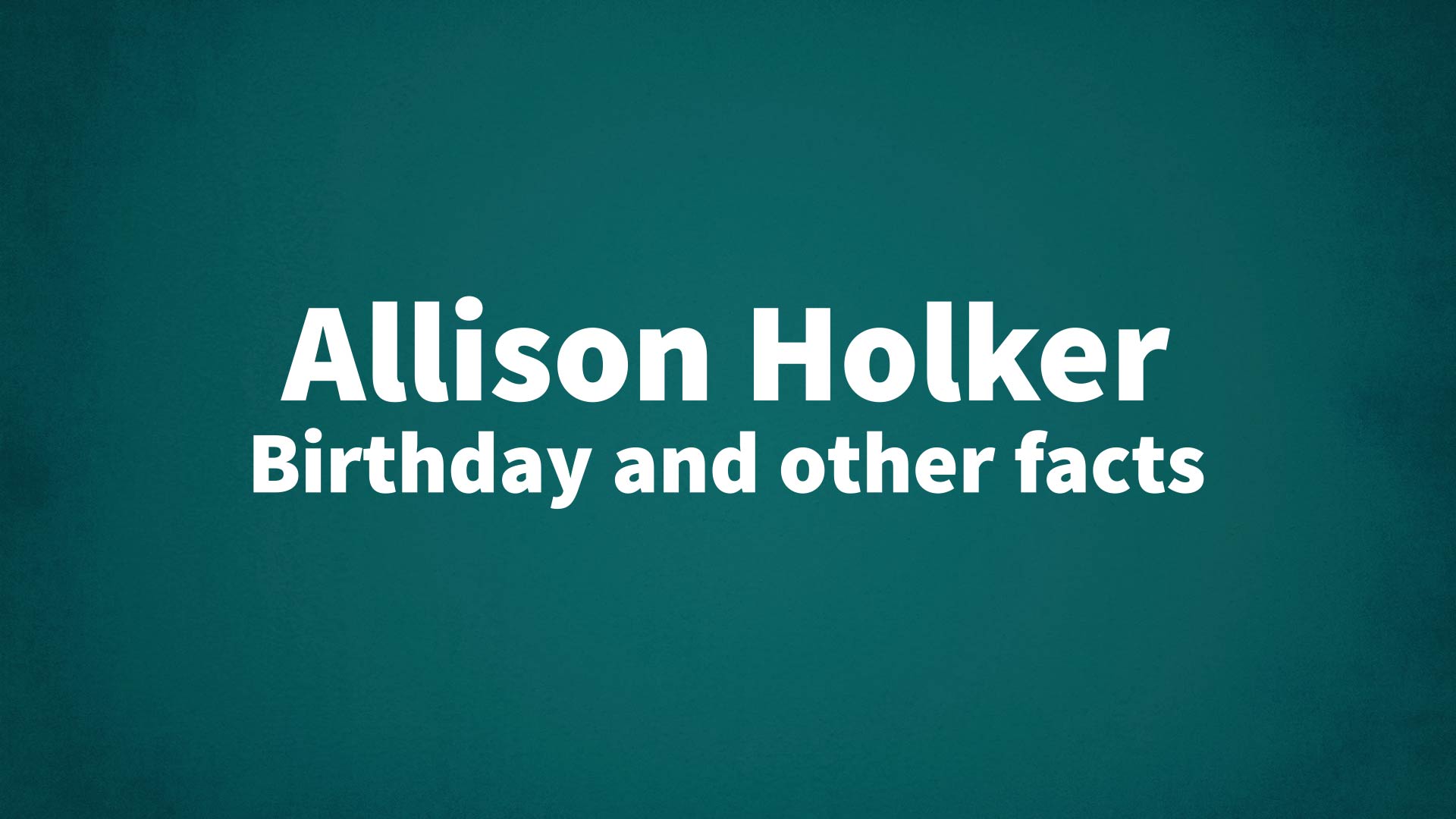 title image for Allison Holker birthday