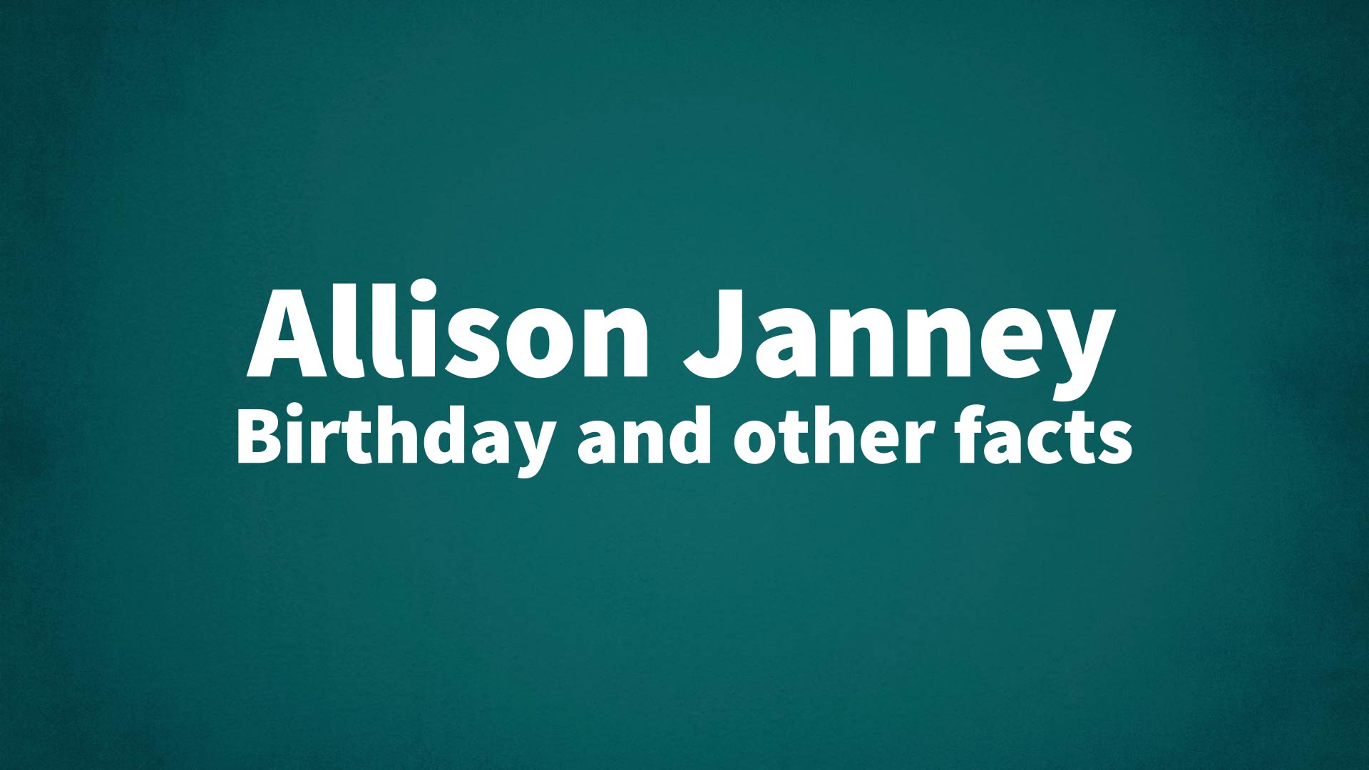 title image for Allison Janney birthday