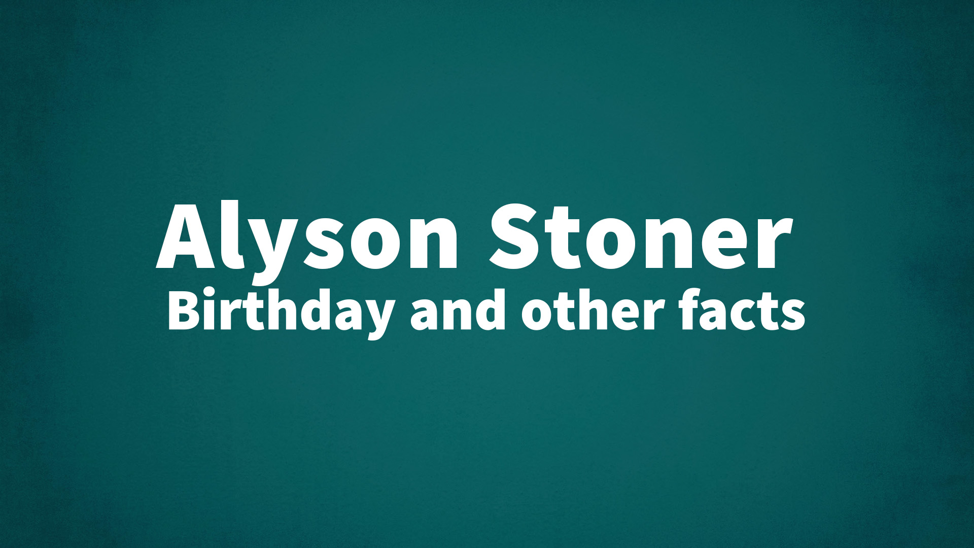title image for Alyson Stoner birthday