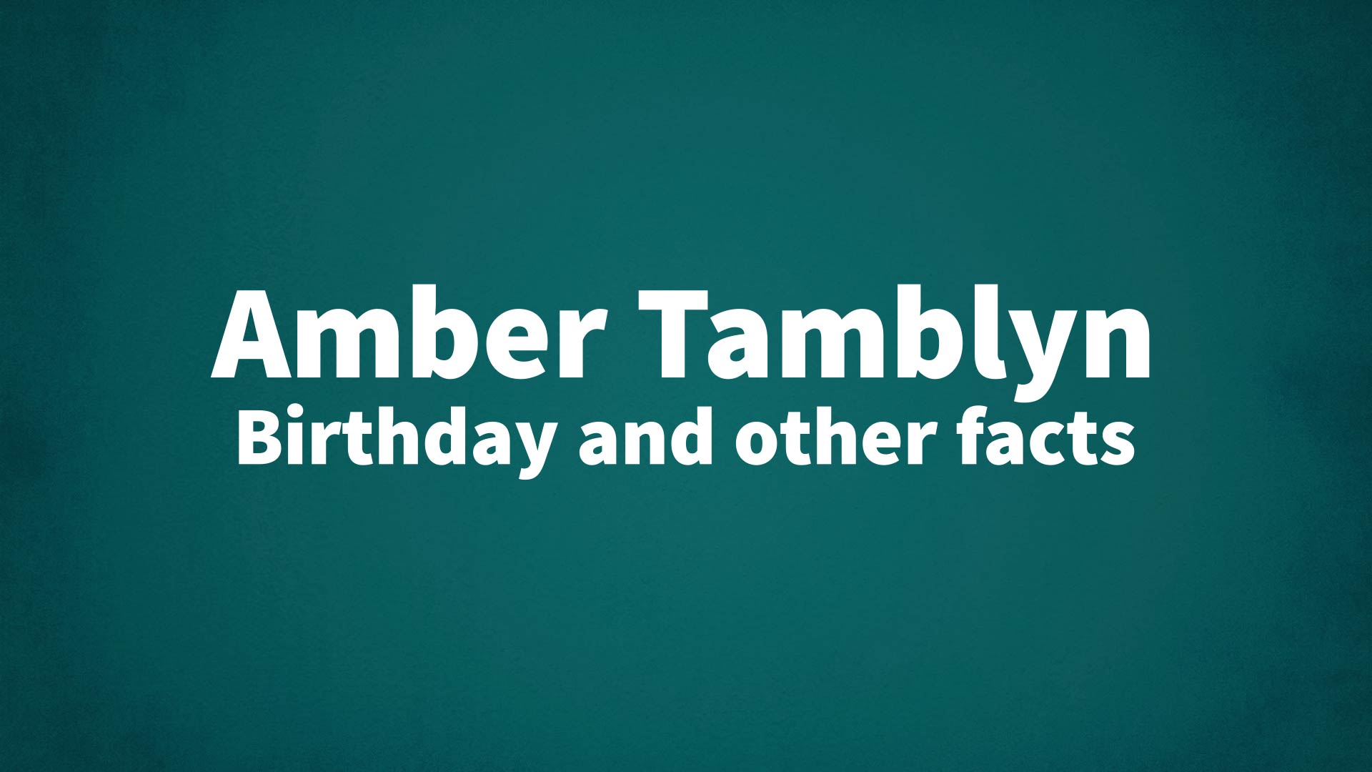 title image for Amber Tamblyn birthday