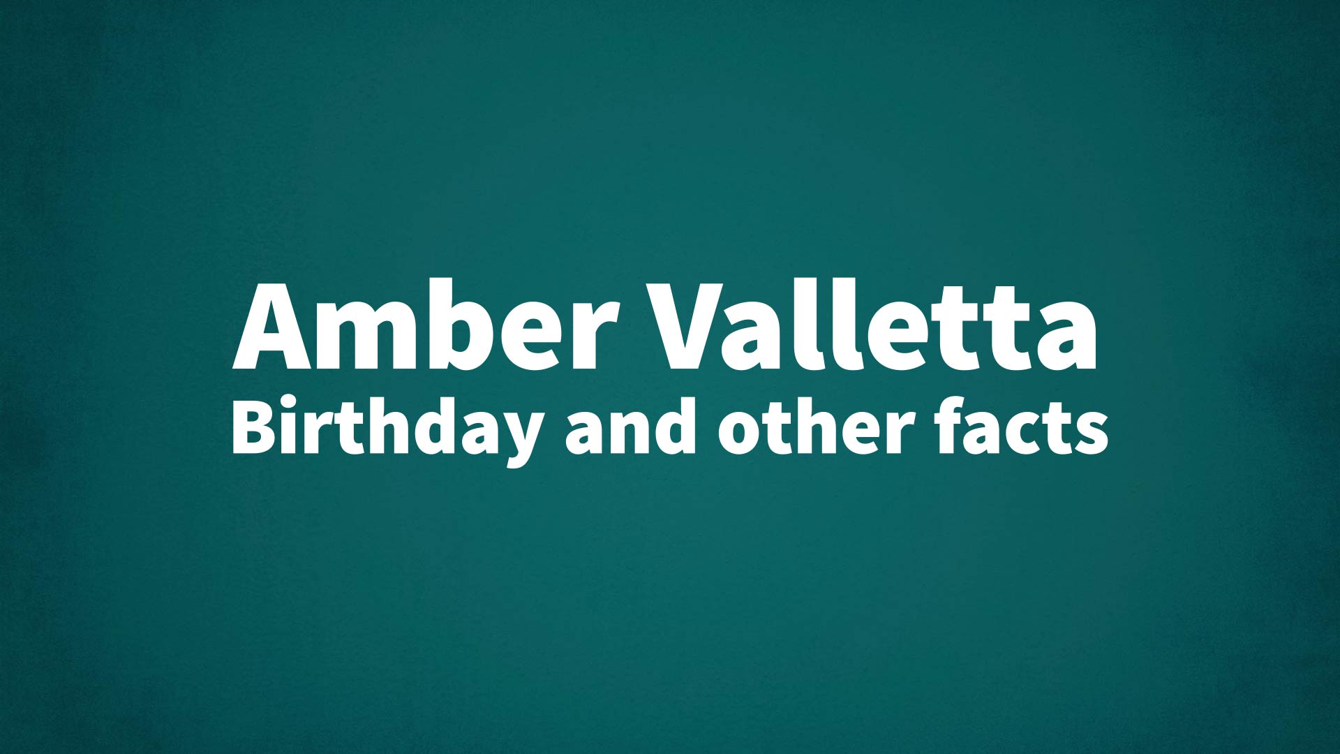 title image for Amber Valletta birthday
