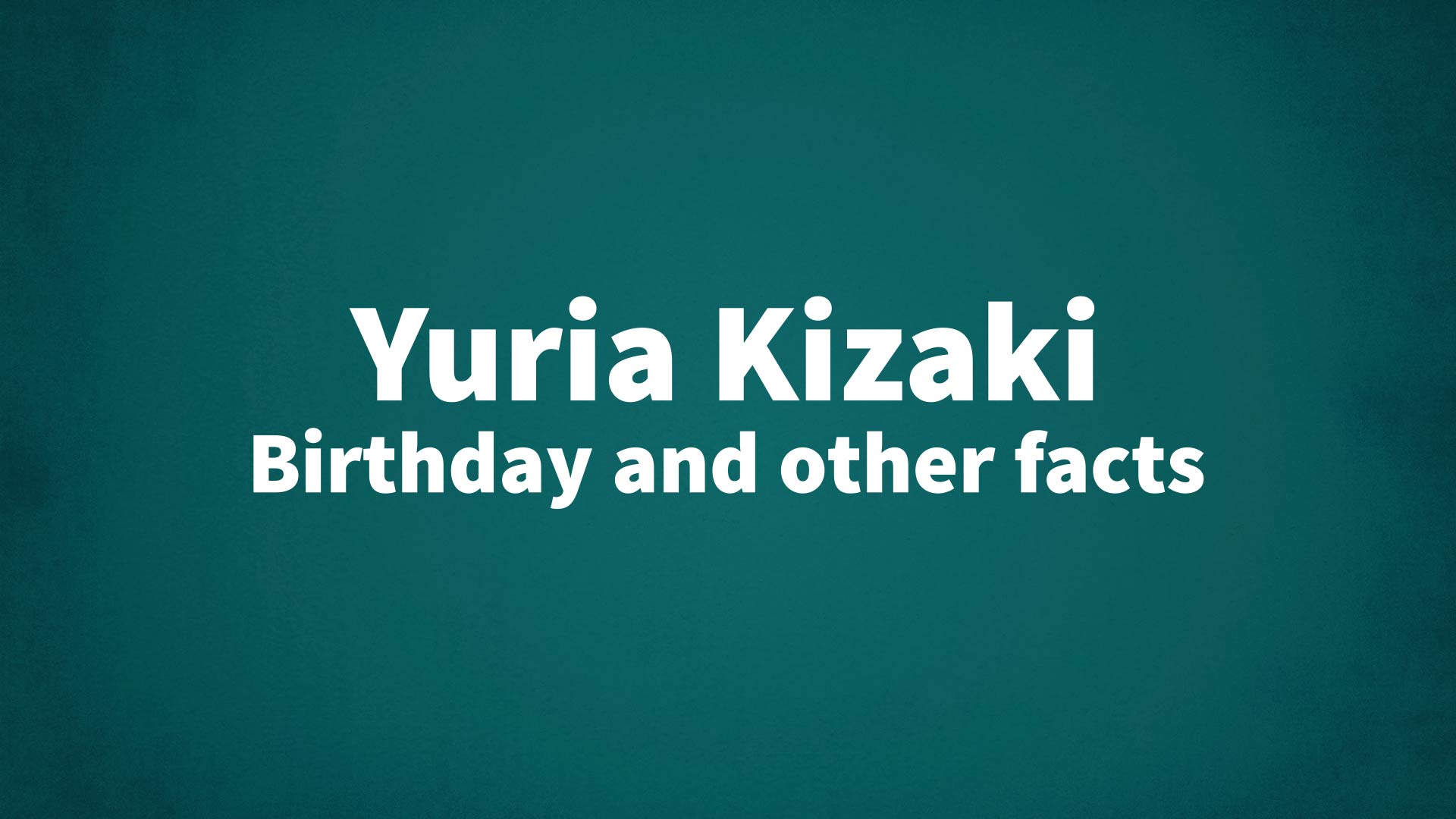 title image for Ami Suzuki birthday